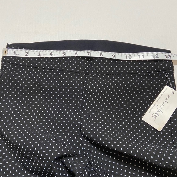 Maison Jules Mid-Rise Polka Dot Stretch Ankle Pant - Picture 7 of 8